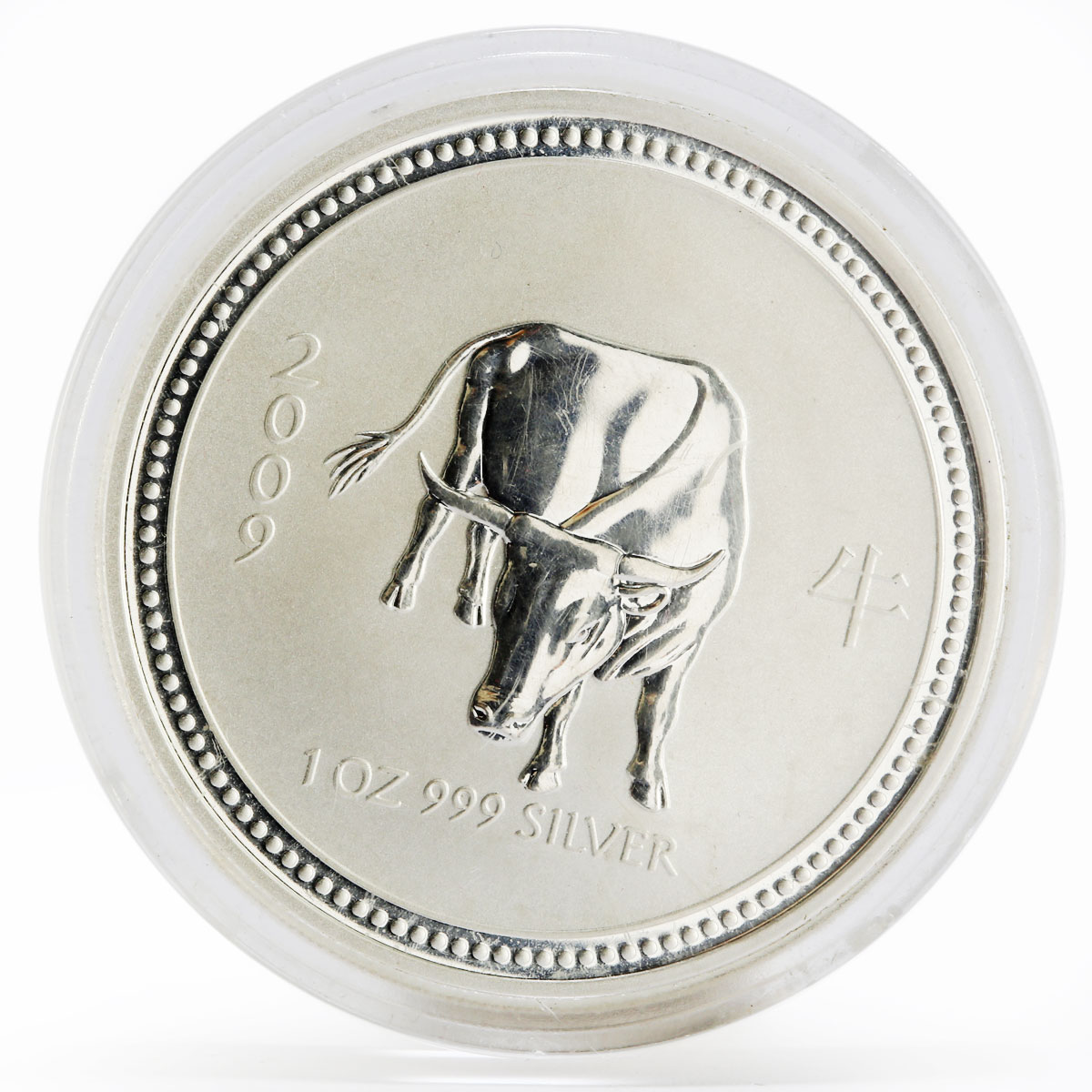 Australian 1 dollar Year of the Ox Lunar Series I 1 oz Silver Coin 2009