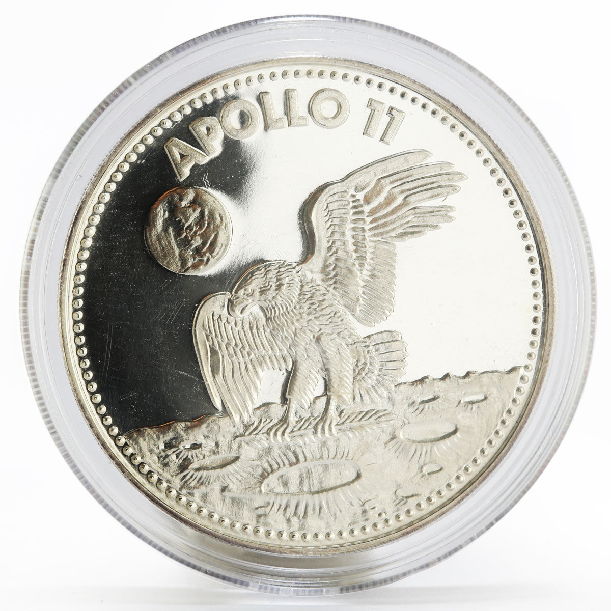 Paraguay 150 guaranies Apollo 11 Eagle landing Moon proof silver coin 1975