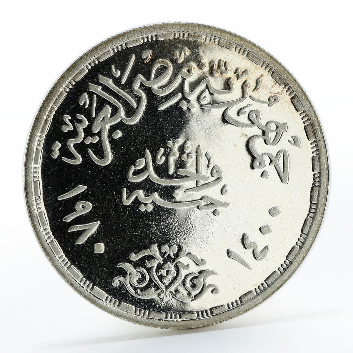 Egypt 1 pound Applied Professions silver coin 1980