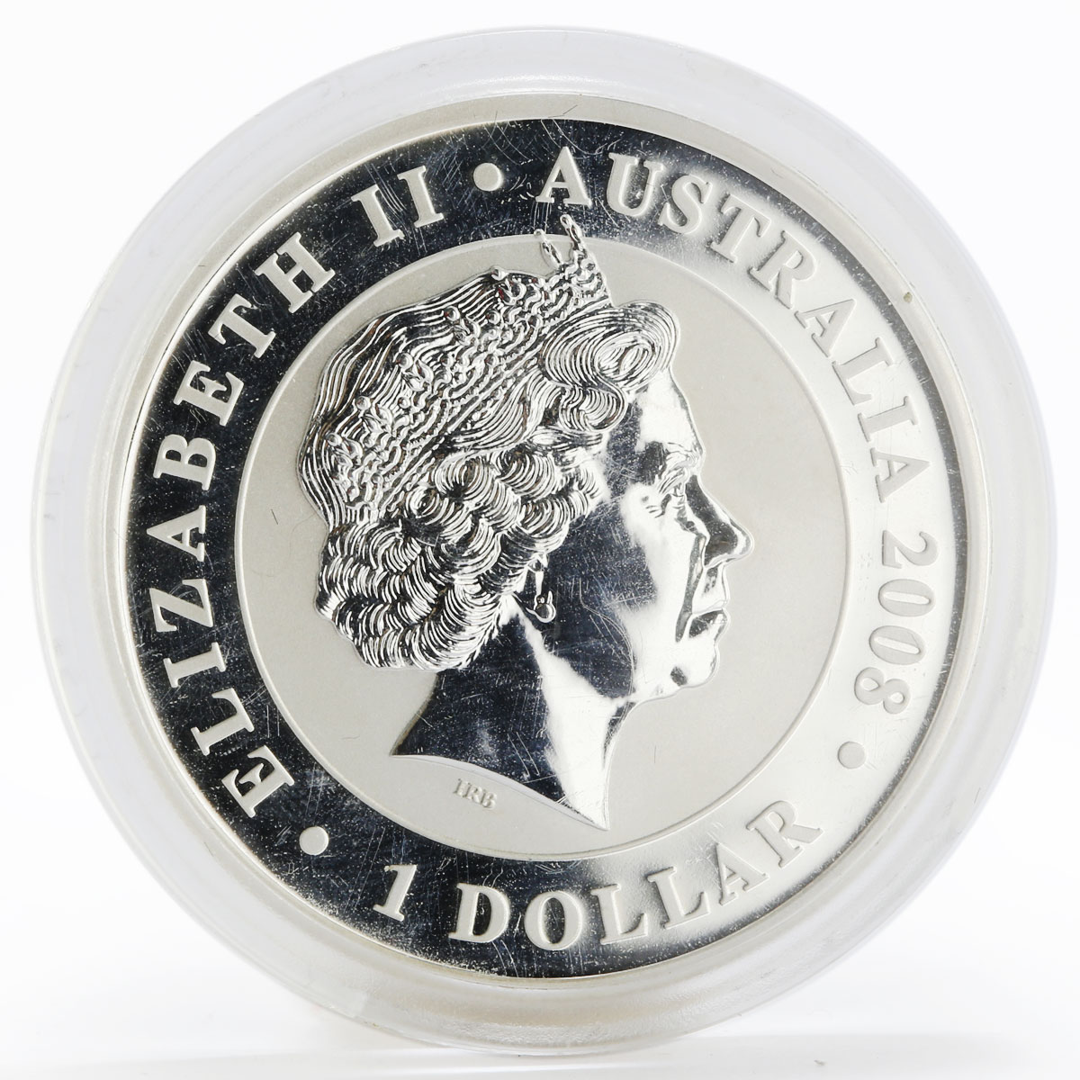 Australia 1 dollar Koala and baby wild animals gilded silver coin 2008