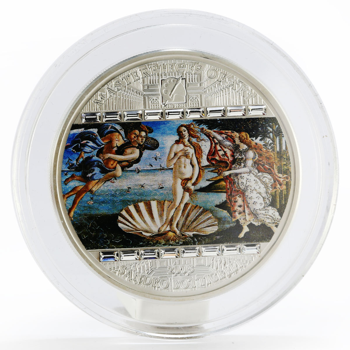 Cook Islands 20 dollars Sandro Botticelli Birth of Venus silver coin 2008