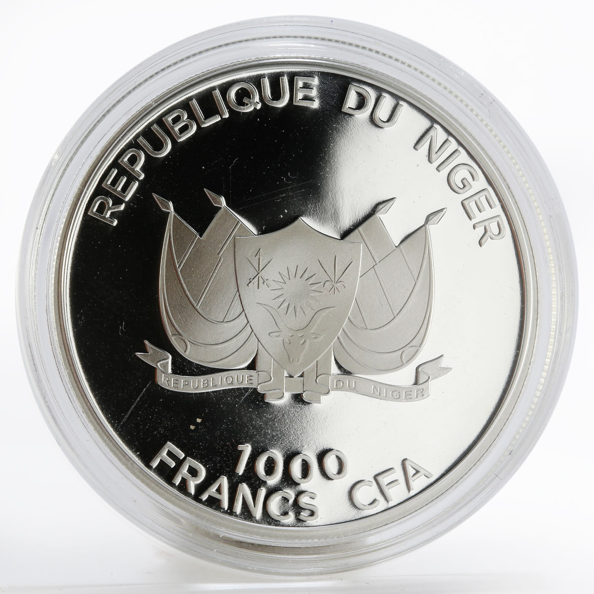 Niger 1000 francs Holy Quran colored proof silver coin 2012