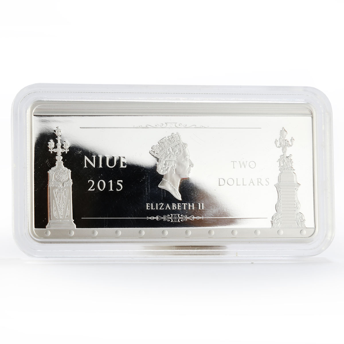 Niue 2 dollars Paris Pont Alexandre Eiffel Tower colored proof silver coin 2015