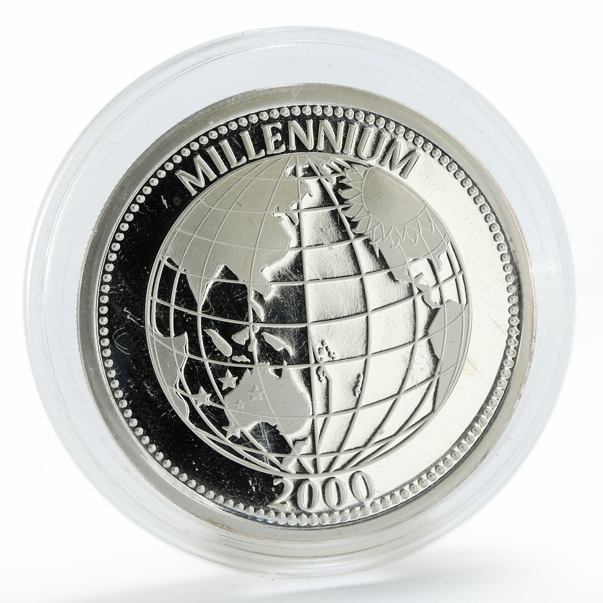 Somalia 150 shillings Millennium proof silver coin 2000