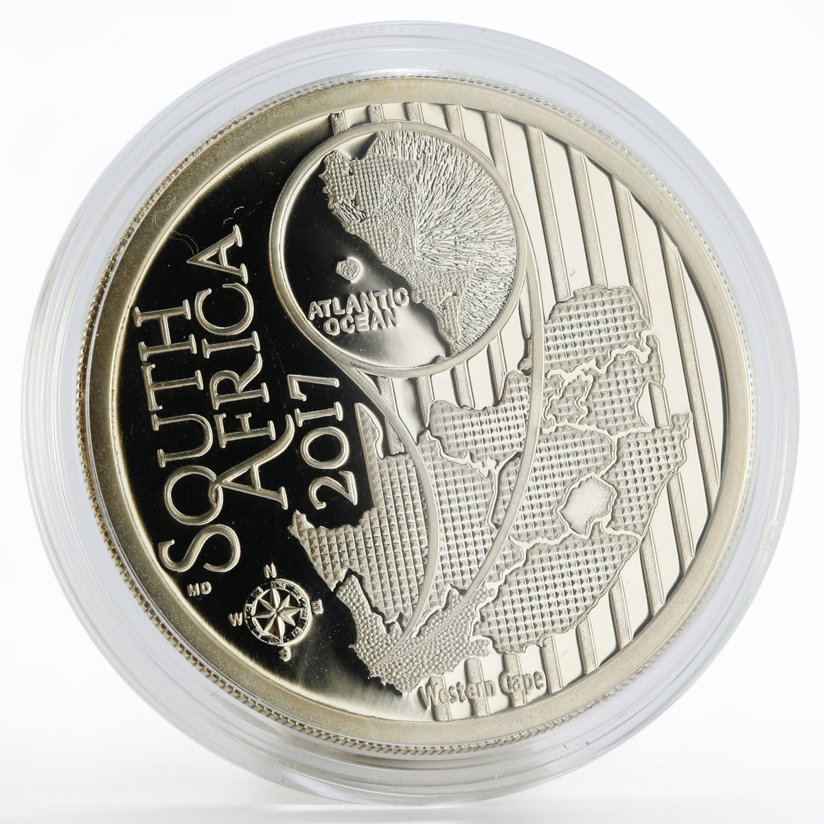 South Africa 5 rand Sterfish Lily Ferraria Crispa silver colour coin 2017
