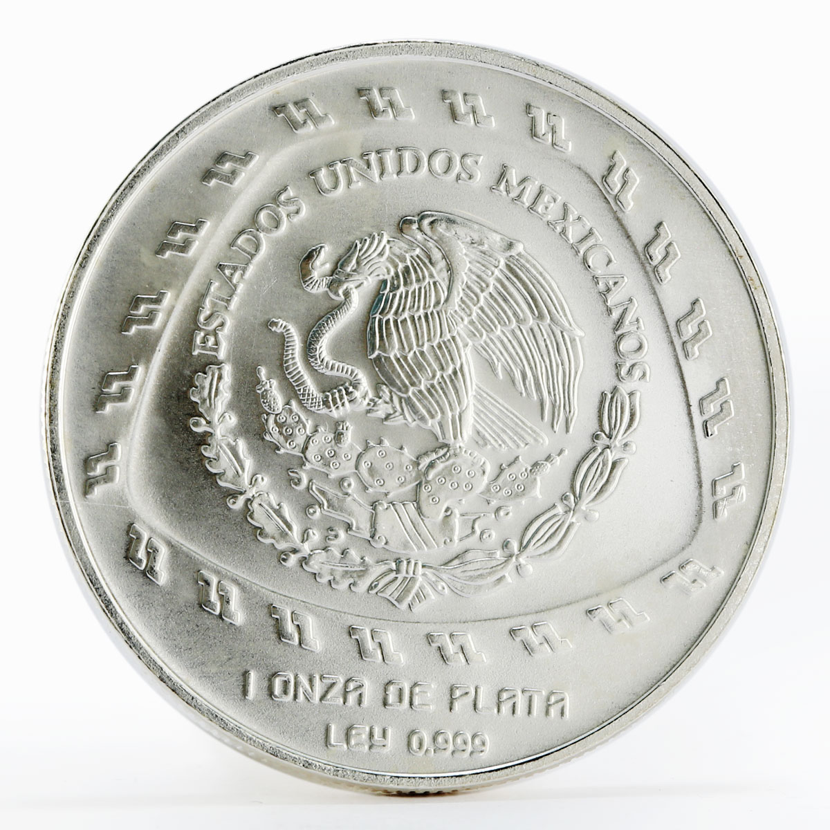 Mexico 5 Pesos Quetzalcoatl Pre-Columbian Toltec Series silver coin 1998