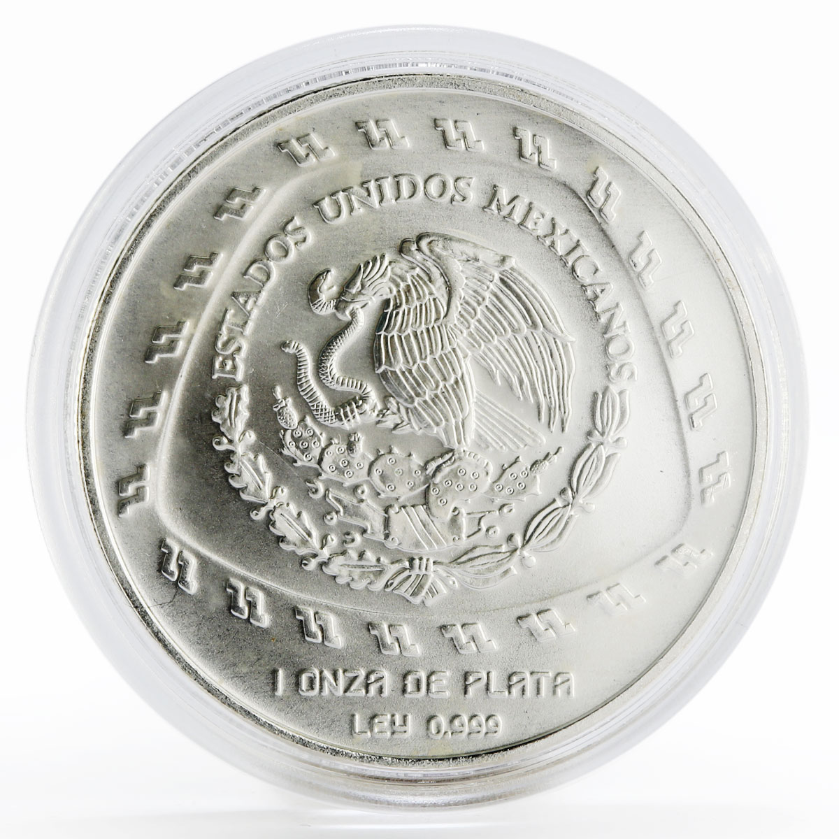 Mexico 5 Pesos Quetzalcoatl Pre-Columbian Toltec Series silver coin 1998