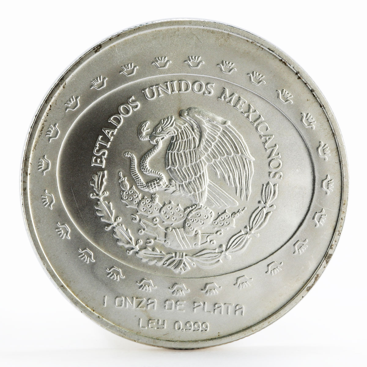 Mexico 5 pesos Teotihuacan - Mascara Sculpture silver coin 1998