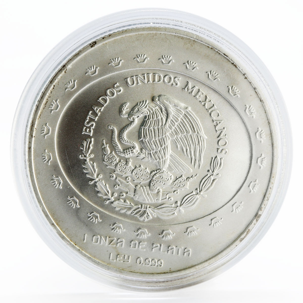 Mexico 5 pesos Teotihuacan - Mascara Sculpture silver coin 1998