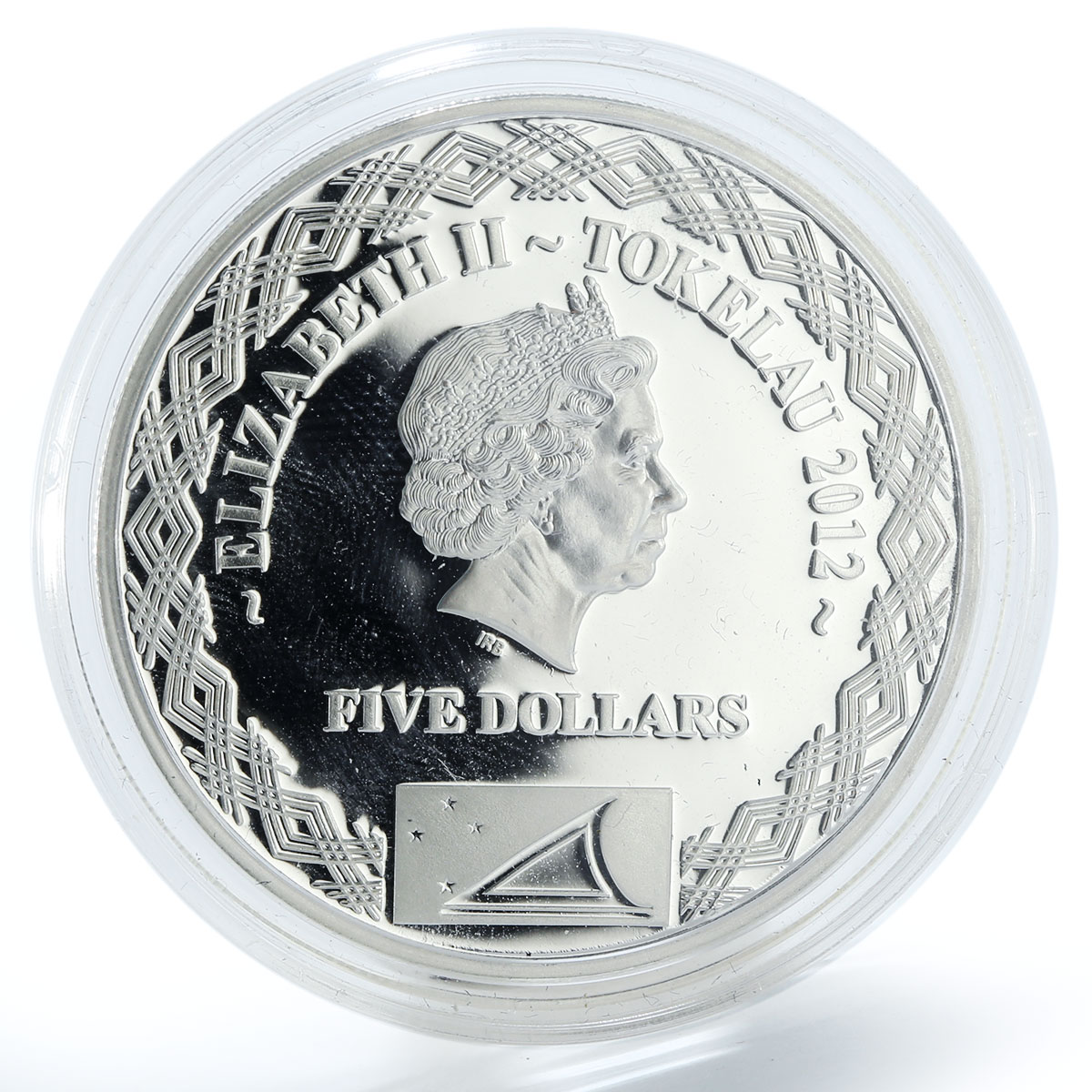 Tokelau 5 Dollars Enduring Love Silver Coloured Proof Coin 2012