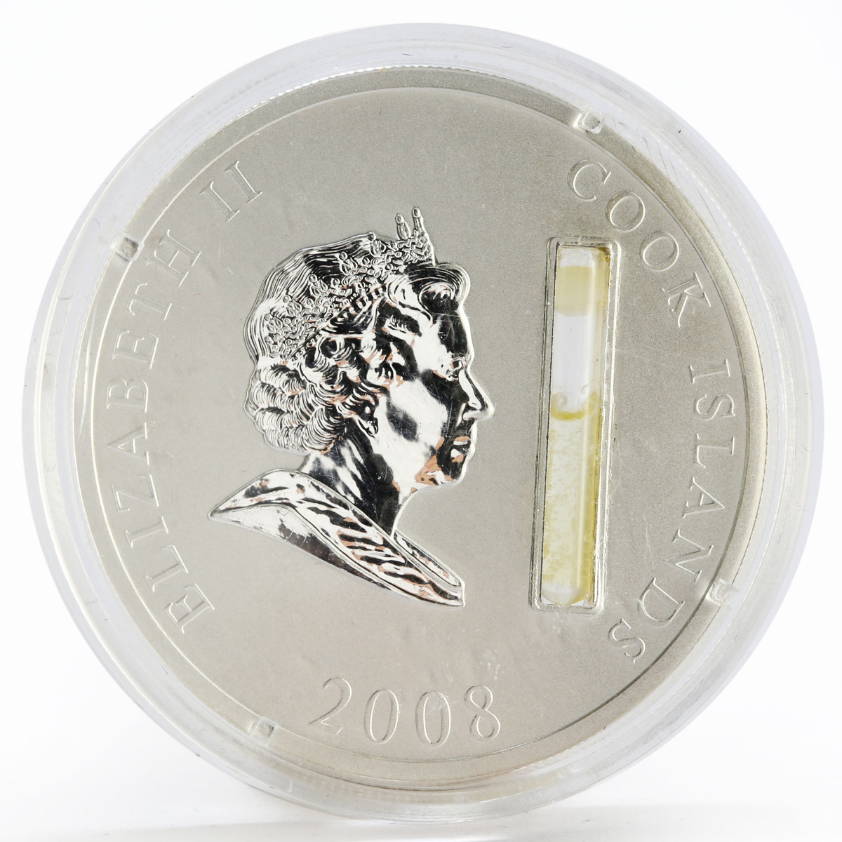 Cook Island 10 dollars John Davidson Rockefeller Sr. proof silver coin 2008