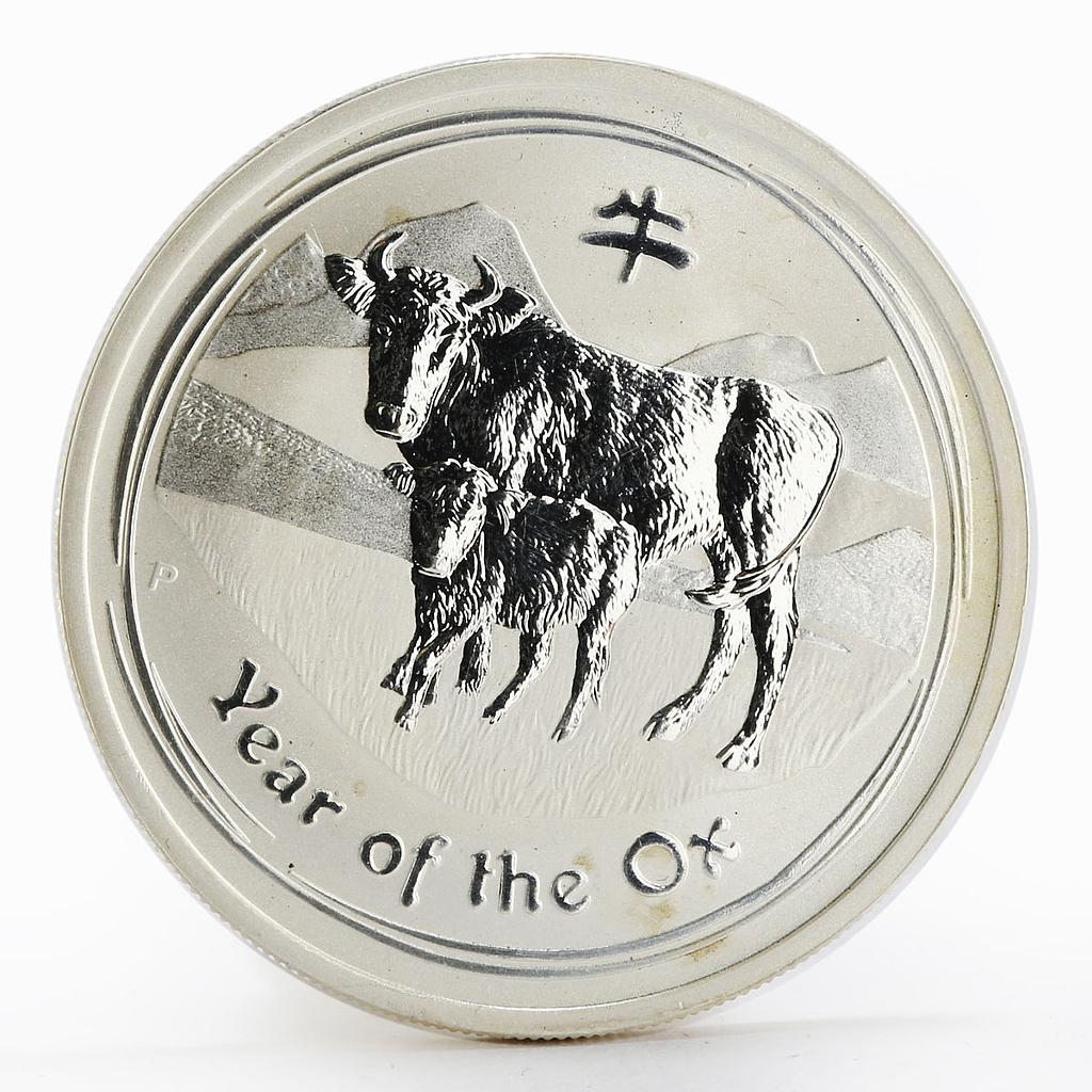 Australia 50 cents Year of the Ox Lunar Series II 1/2 oz Silver Coin 2009