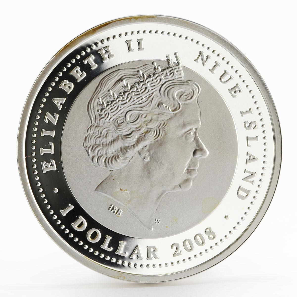 Niue 1 dollar Year of the Ox Little Ox Lunar silver color coin 2009