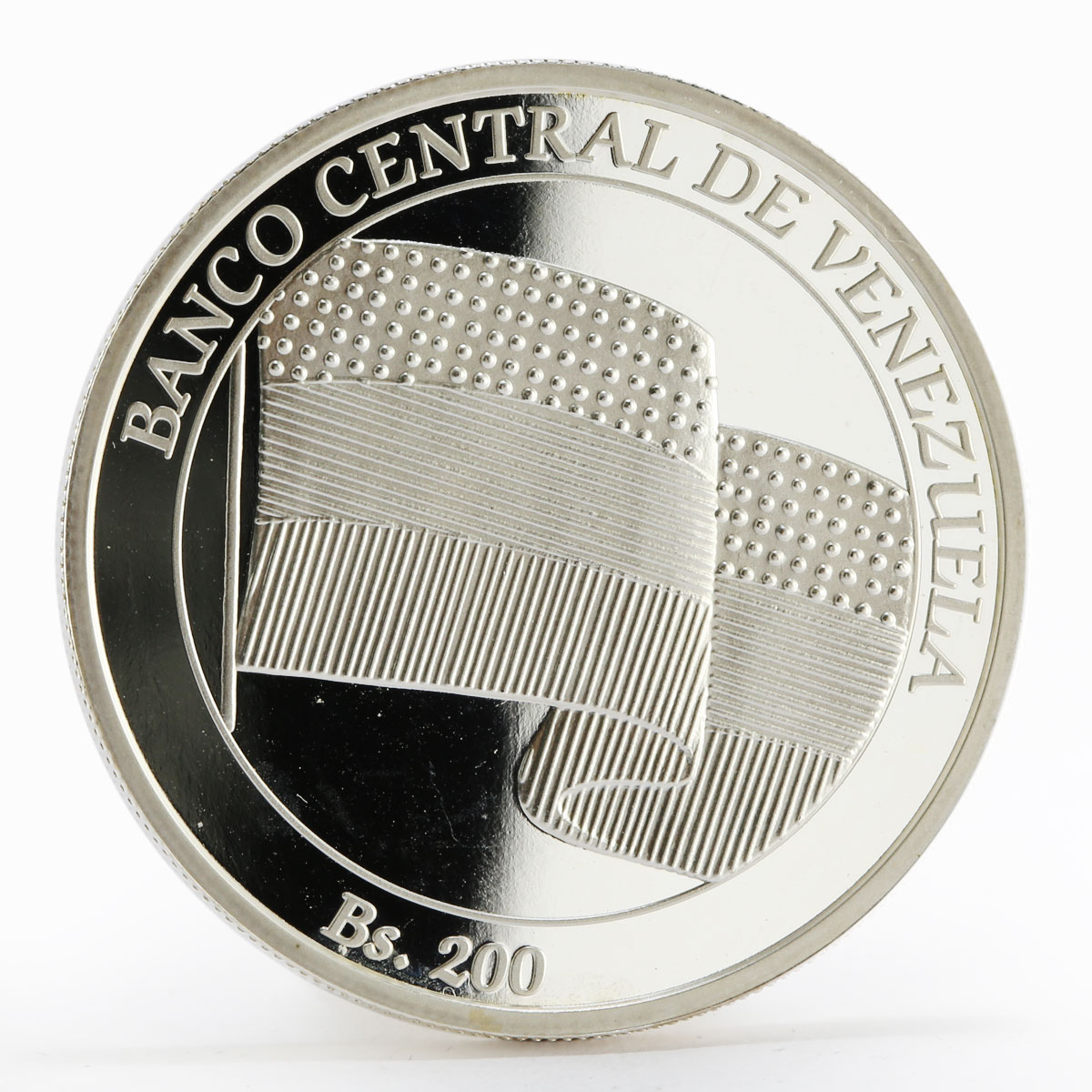 Venezuela 200 bolivares Disembark of Francisco de Miranda proof silver coin 2010