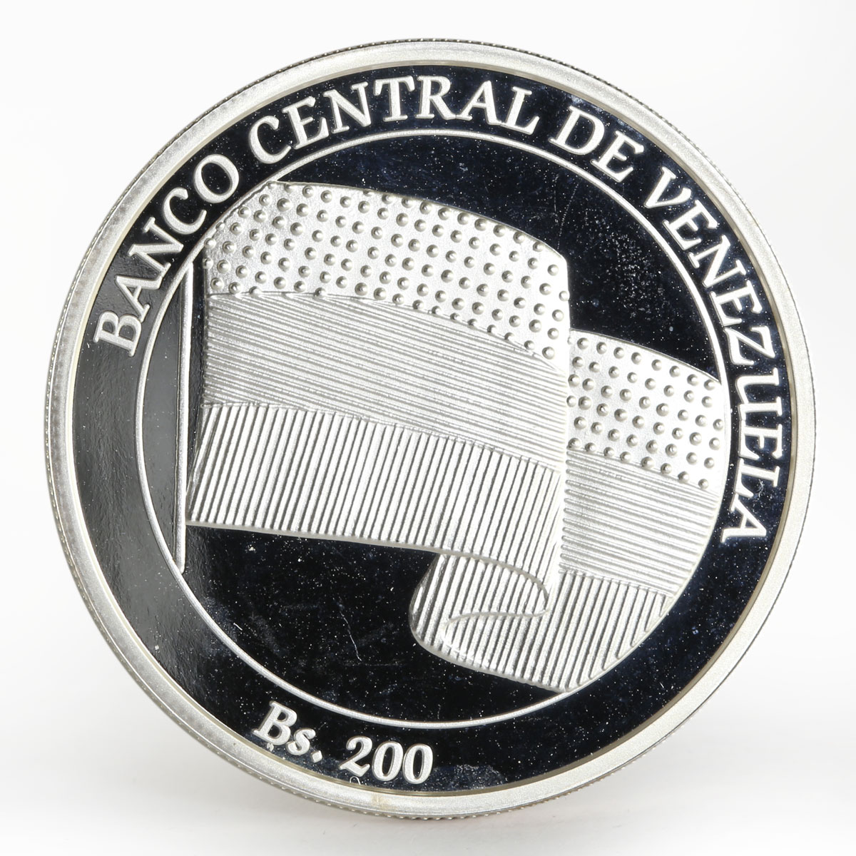 Venezuela 200 bolivares Disembark of Francisco de Miranda proof silver coin 2010