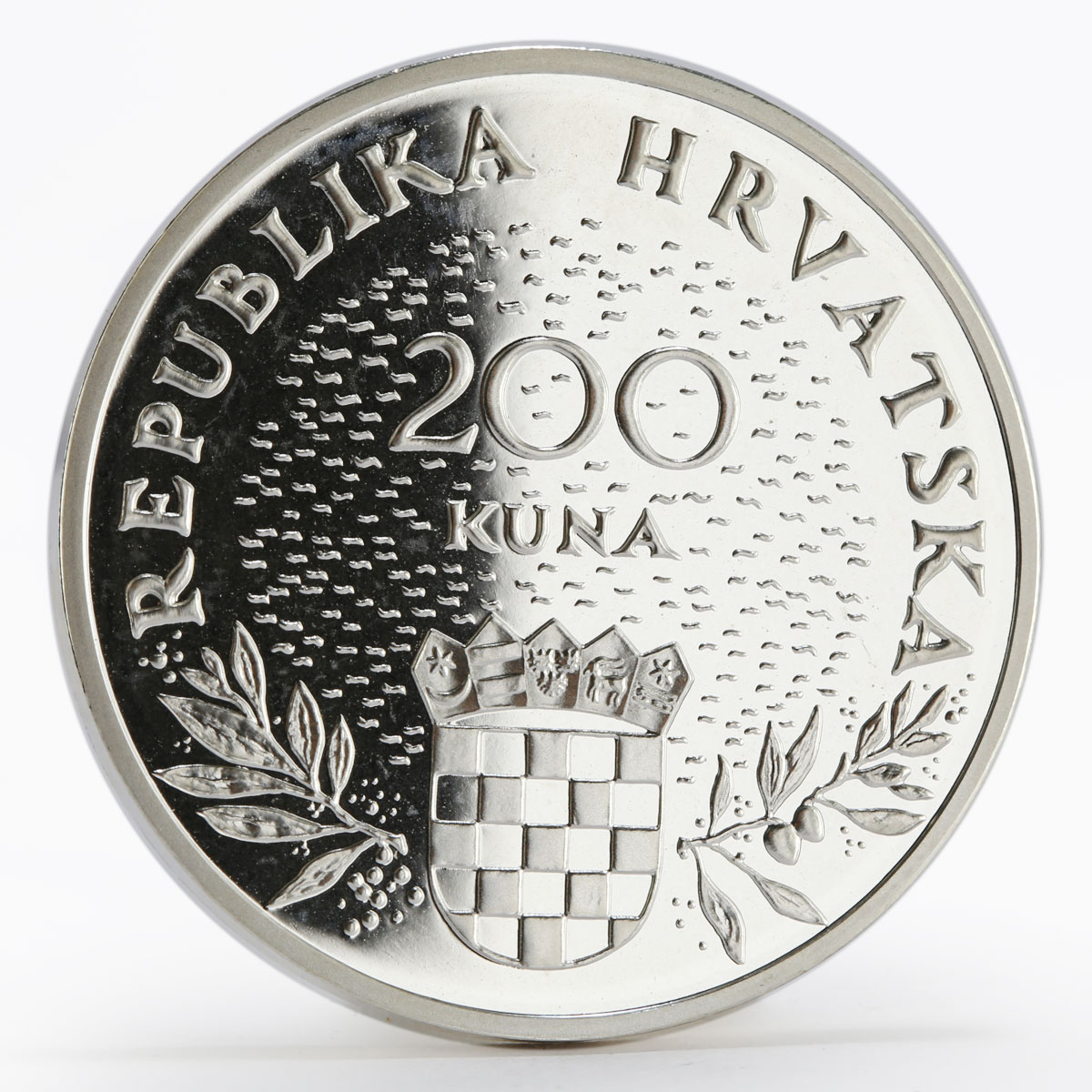 Croatia 200 Kuna 5th Anniversary of Independence proof silver coin 1995