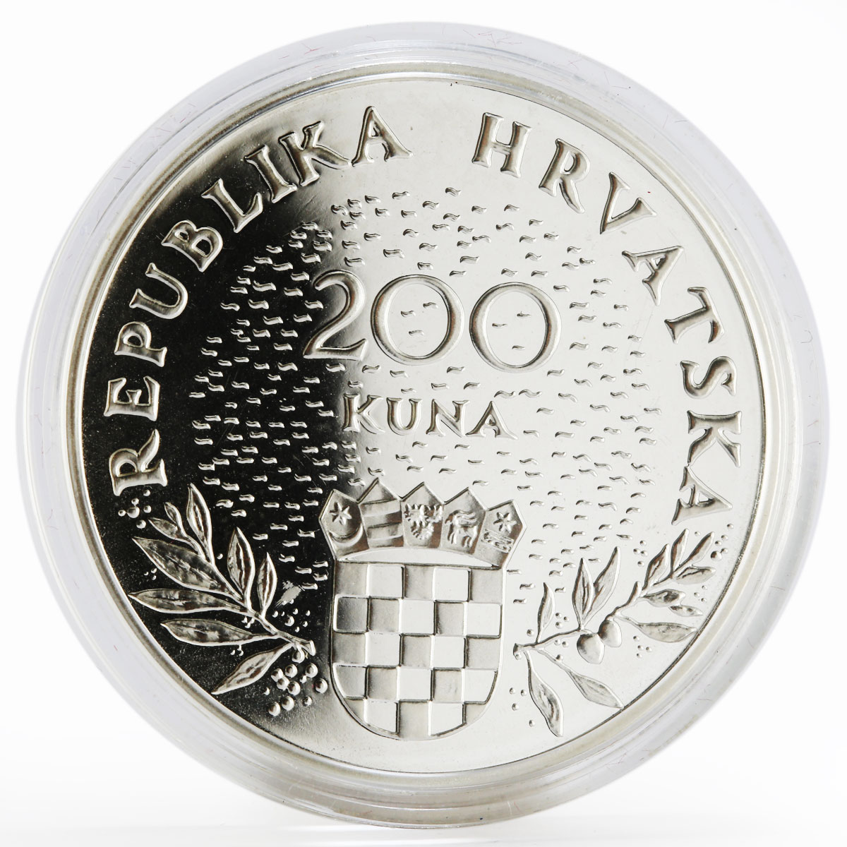 Croatia 200 Kuna 5th Anniversary of Independence proof silver coin 1995