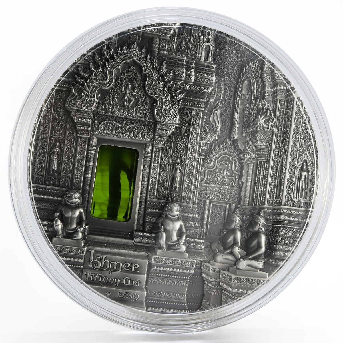 Palau 10 dollars Tiffany Art Khmer silver coin 2019