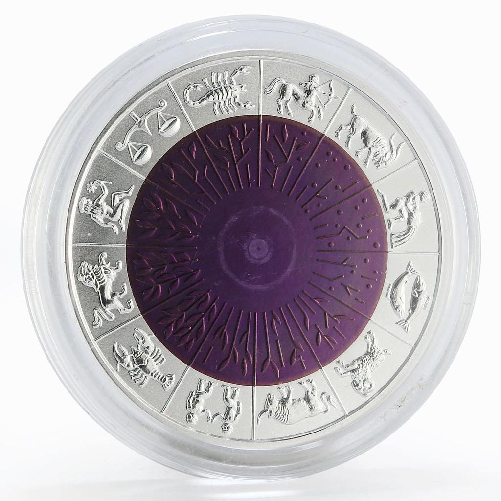 Latvia 1 lats Coin of Time II silver niobium coin 2007