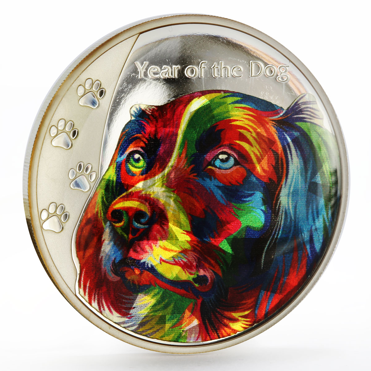 Tanzania 500 shillings Year of the Dog hologram silver coin 2018