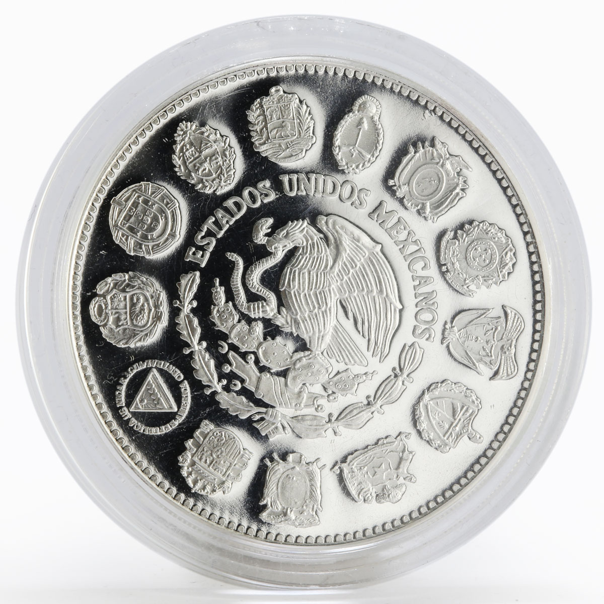 Mexico 100 pesos Ibero-American Series Encounter of Two Worlds silver coin 1991