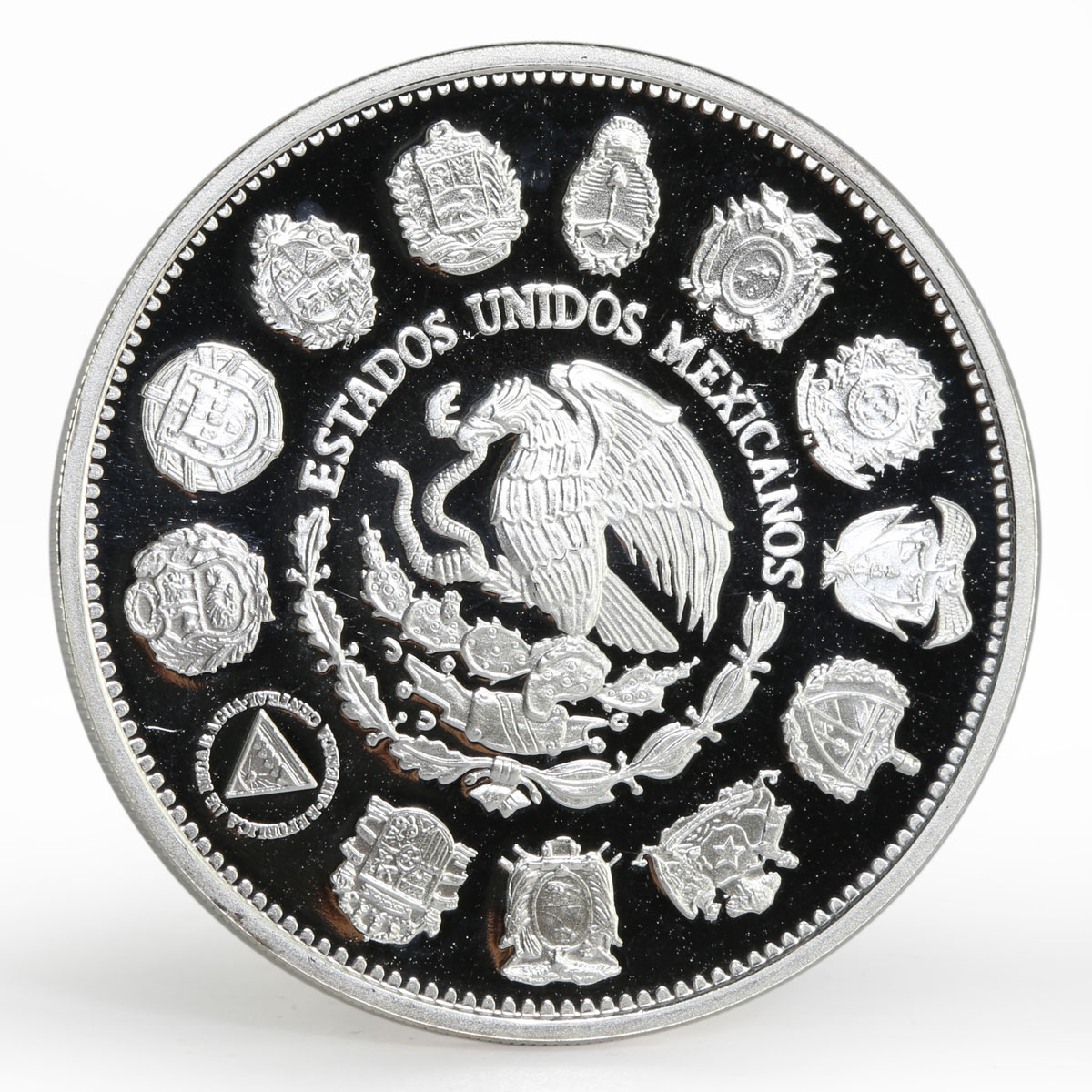 Mexico 100 pesos Ibero-American Series Encounter of Two Worlds silver coin 1991
