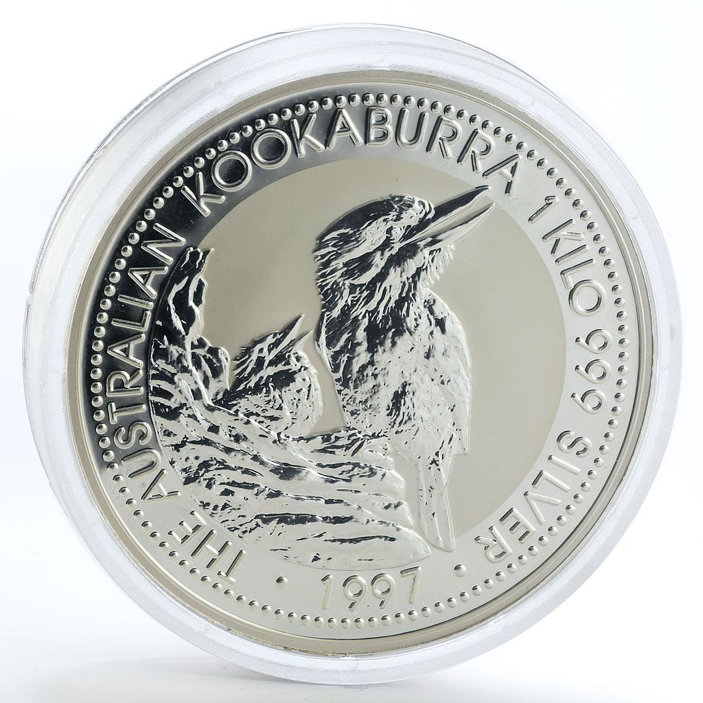 Australia 30 dollar Kookaburra Bird Nature Bullion coin 1 kilo 1997