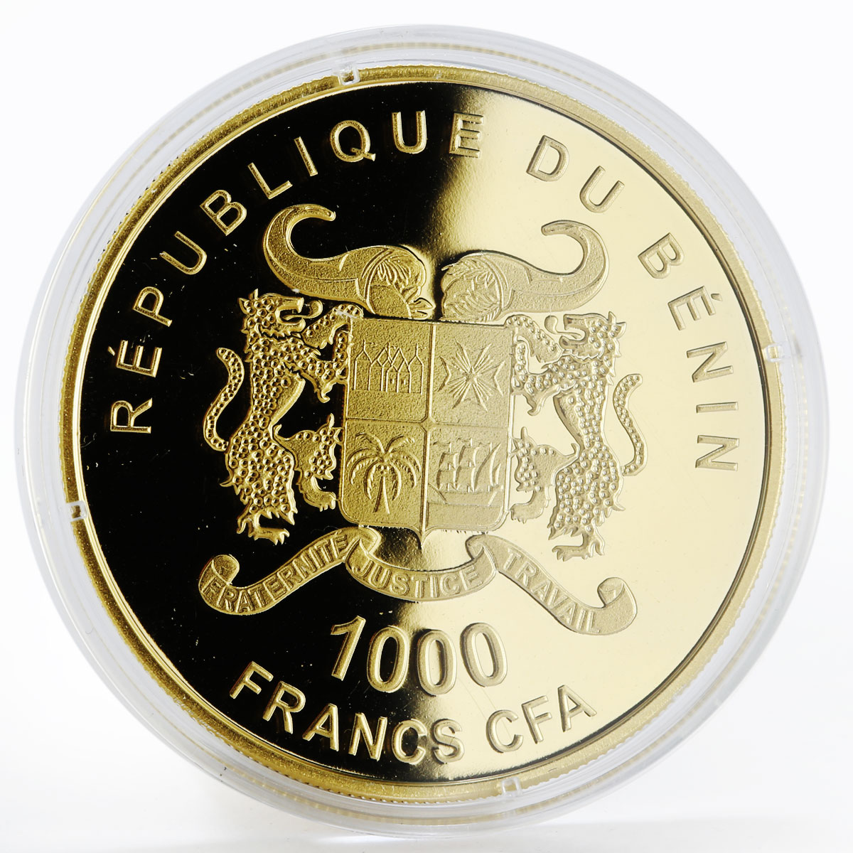 Benin 1000 francs Viktor Tsoy gilded proof silver coin 2020