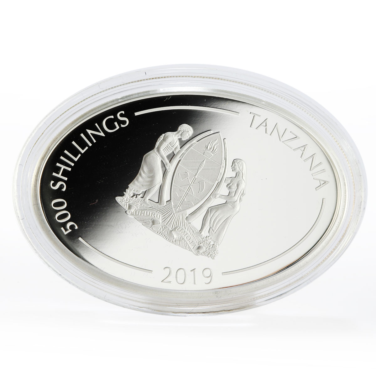 Tanzania 250 shillings Year of the Pig colored proof silver coin 2019