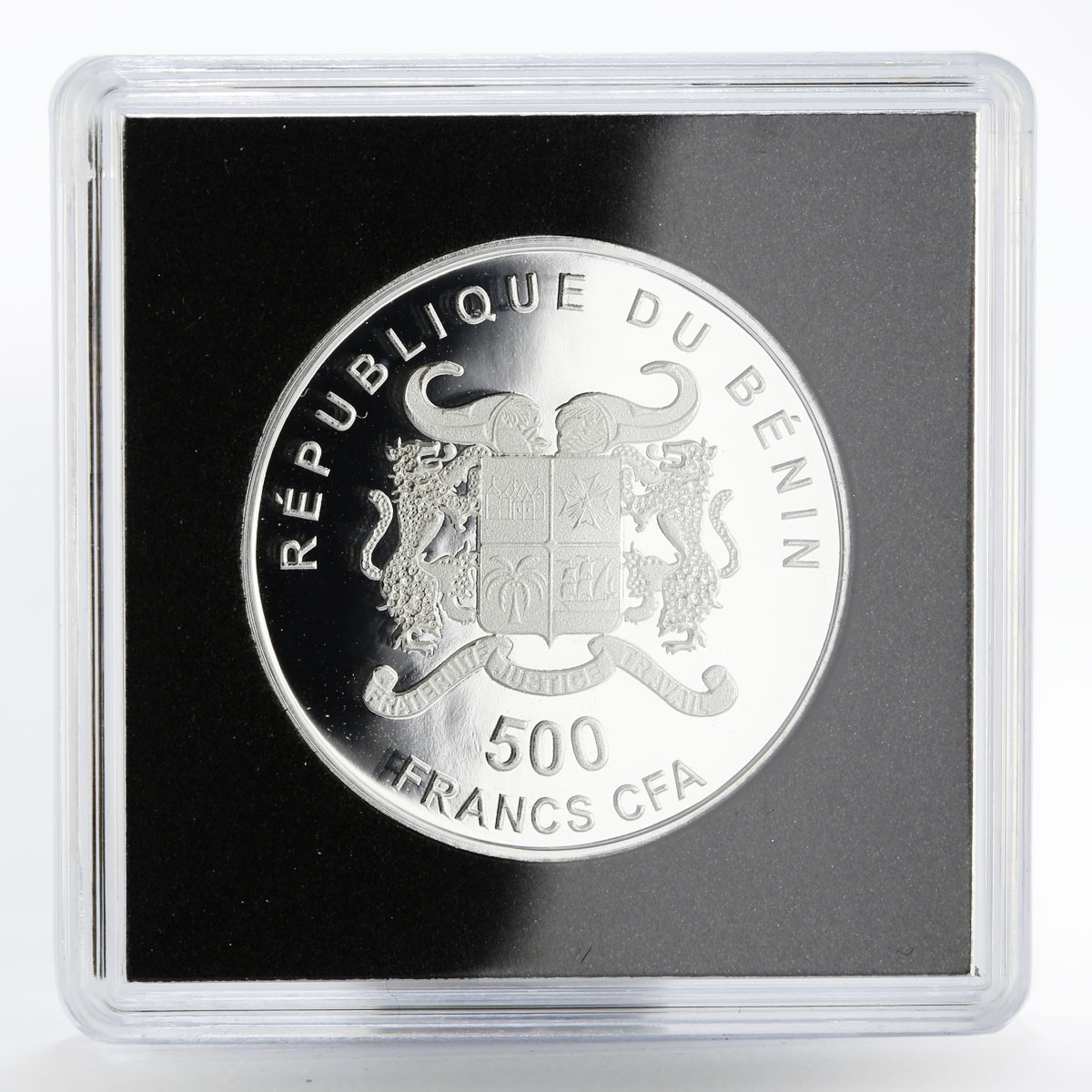 Benin 500 francs the Knowledge Day colored proof silver coin 2020