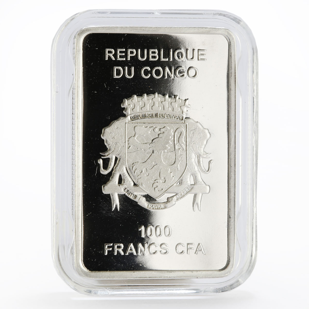 Congo 1000 francs Happy Baby colored silver proof coin 2015