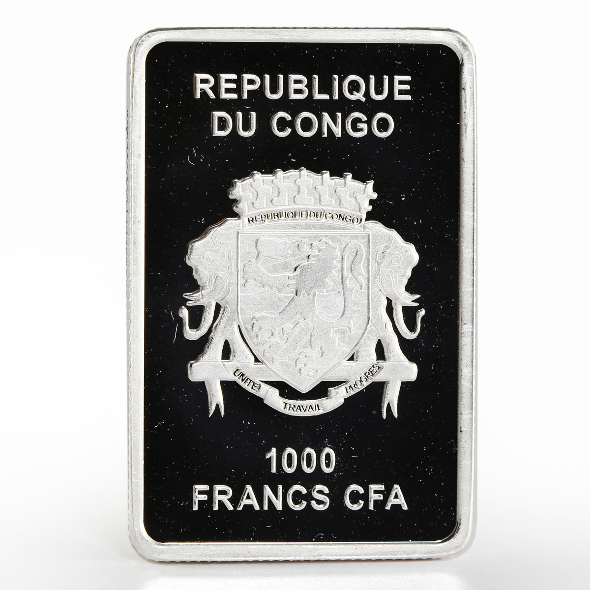 Congo 1000 francs Happy Baby colored silver proof coin 2015