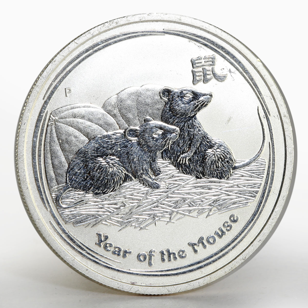 Australia 50 cents Year of the Mouse Lunar Series II 1/2 oz silver coin 2008