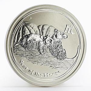Australia 50 cents Year of the Mouse Lunar Series II 1/2 oz silver coin 2008
