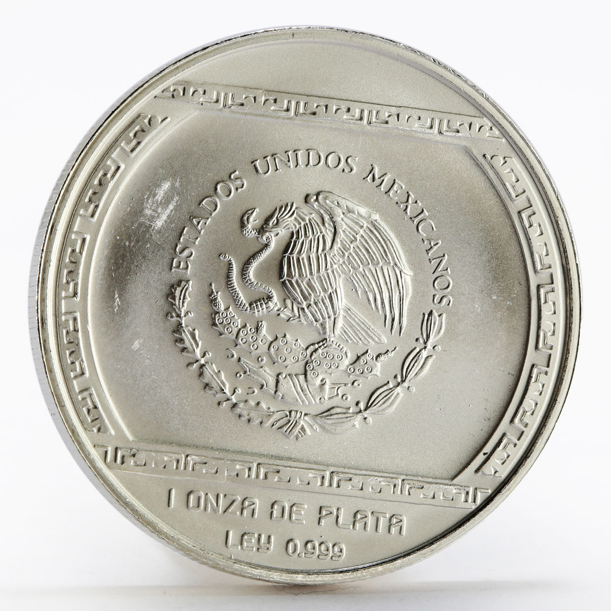 Mexico 5 pesos Palma Con Cocodrilo silver coin 1993