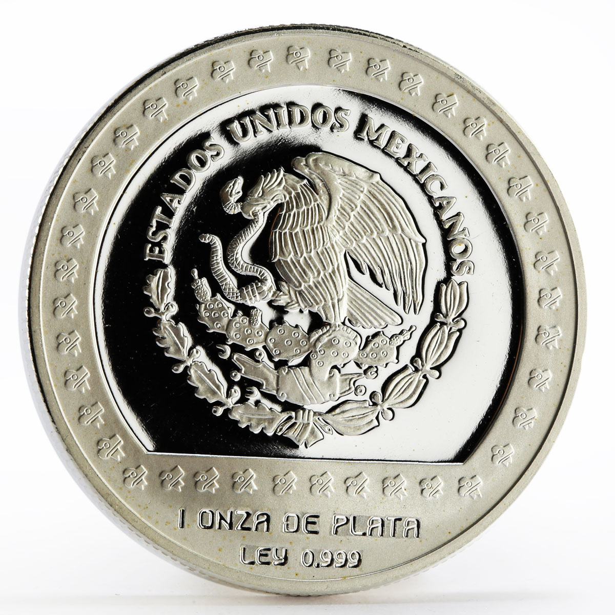 Mexico 100 pesos Seated Sculpture Xochipilli proof silver coin 1992