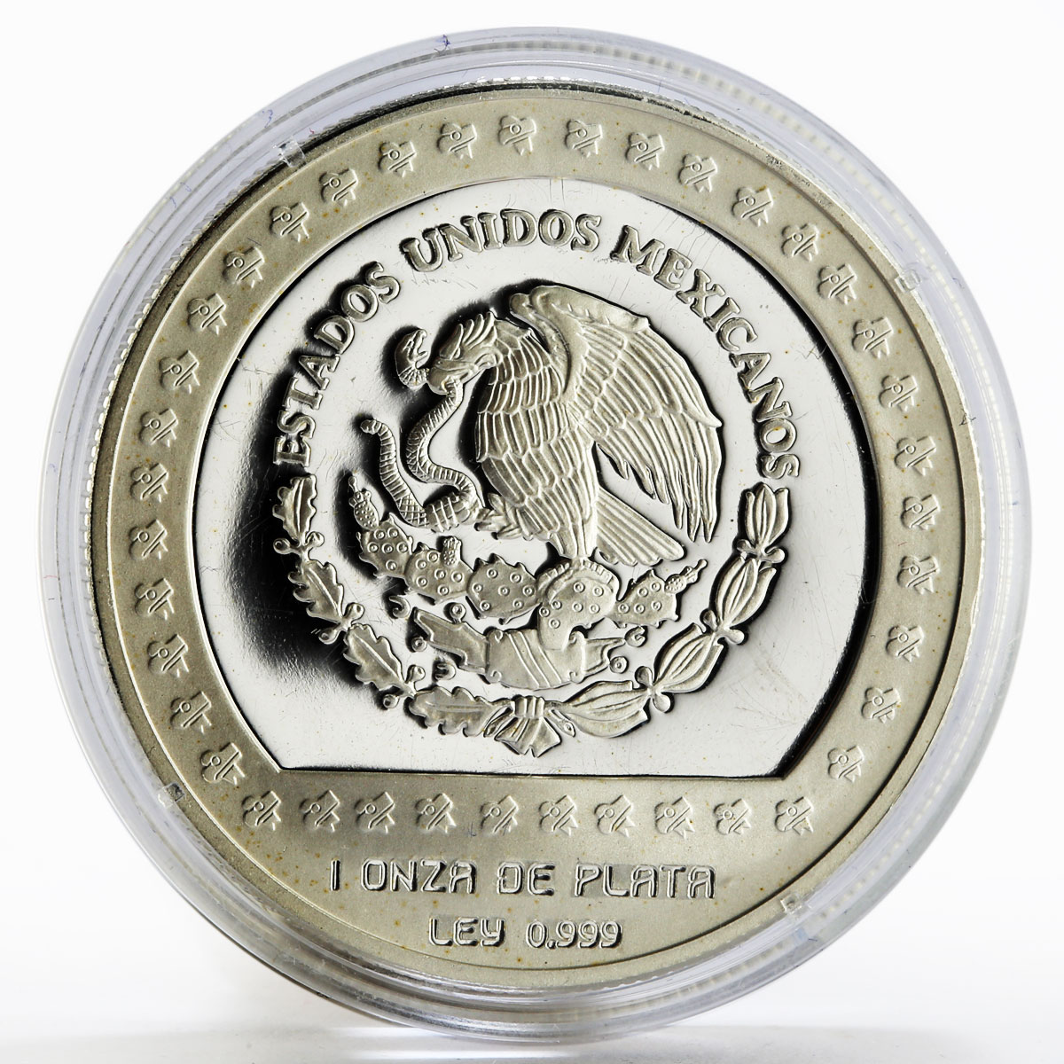 Mexico 100 pesos Seated Sculpture Xochipilli proof silver coin 1992