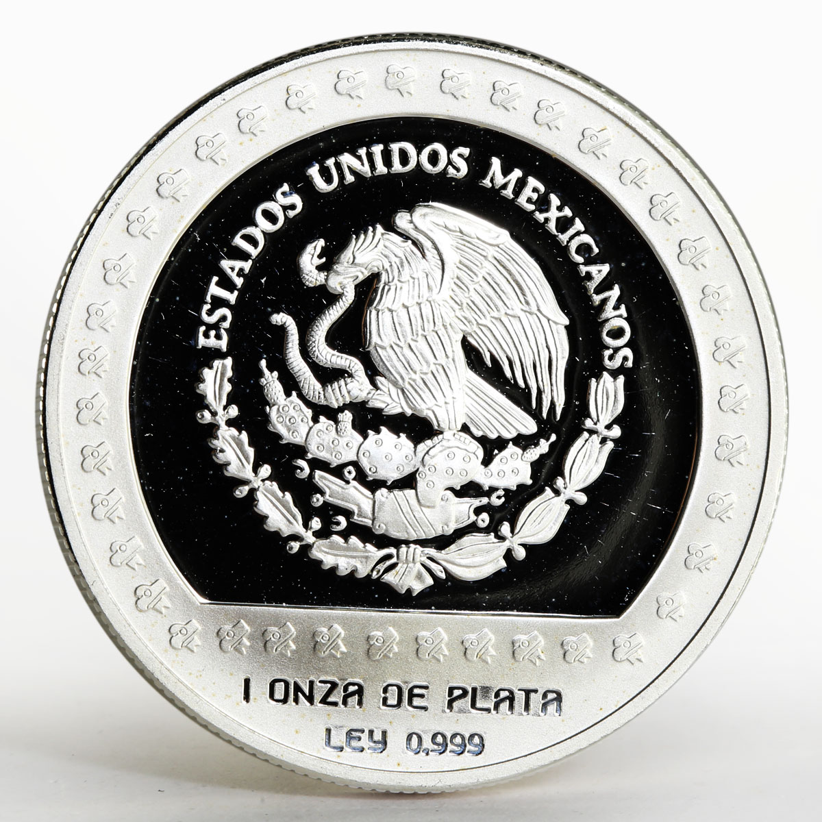 Mexico 100 pesos Seated Sculpture Xochipilli proof silver coin 1992
