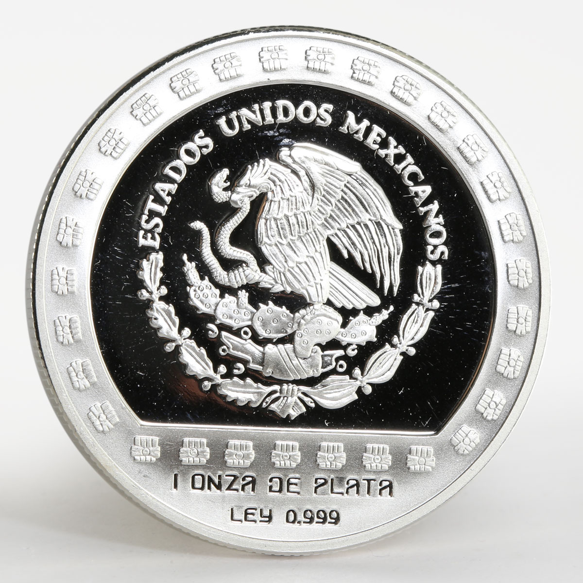 Mexico 100 pesos God of Fire Huehueteotl The Aztek proof silver coin 1992