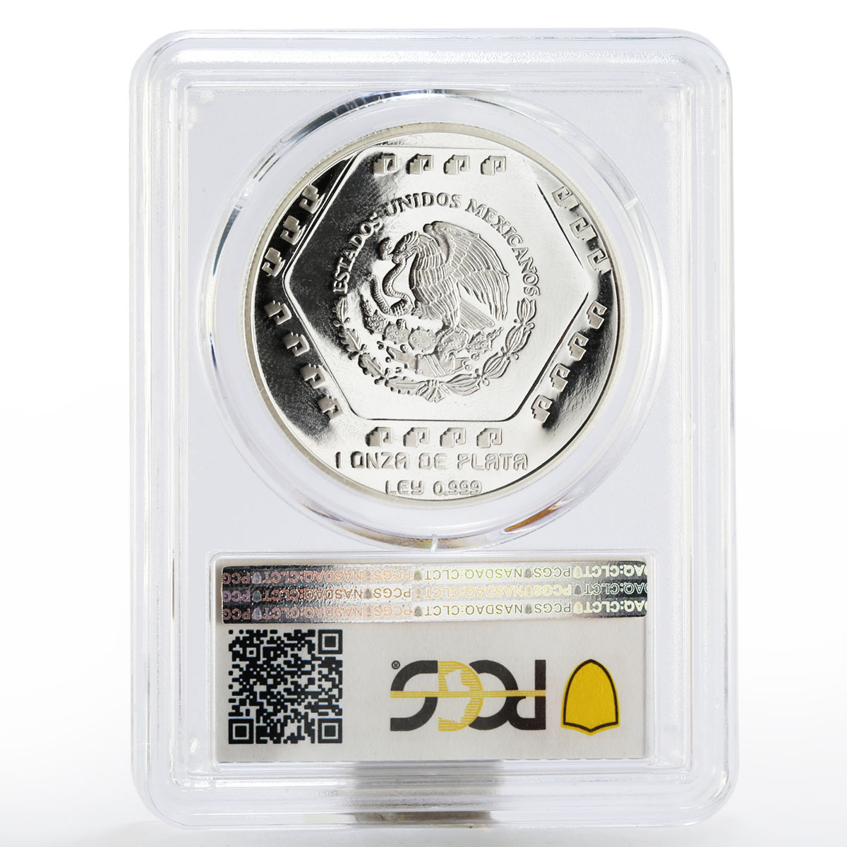 Mexico 5 pesos Dintel 26 Two figures wall PR-69 PCGS silver coin 1994