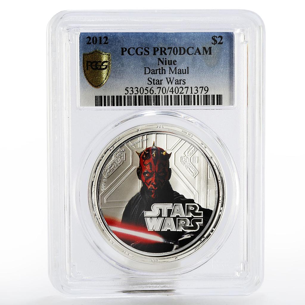 Niue 2 dollars Star Wars Darth Maul PR70 PCGS proof silver coin 2012
