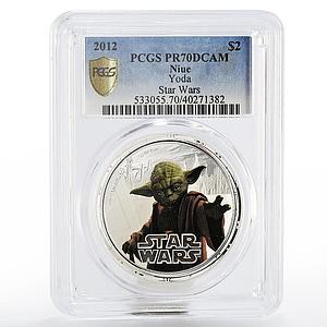 Niue 2 dollars Star Wars The Master Yoda PR70 PCGS proof silver coin 2012