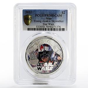 Niue 2 dollars Star Wars Anakin Skywalker PR-70 PCGS proof silver coin 2012