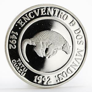 Argentina 25 pesos Ibero American series II Giant Armadillo silver coin 1994