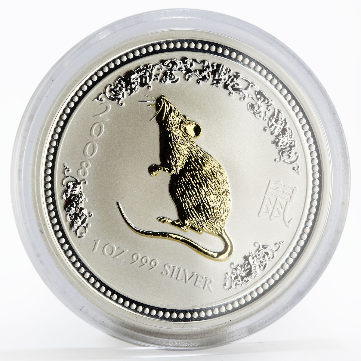 Australia 1 dollar Year of the Mouse 2008 Lunar Series I gilded
