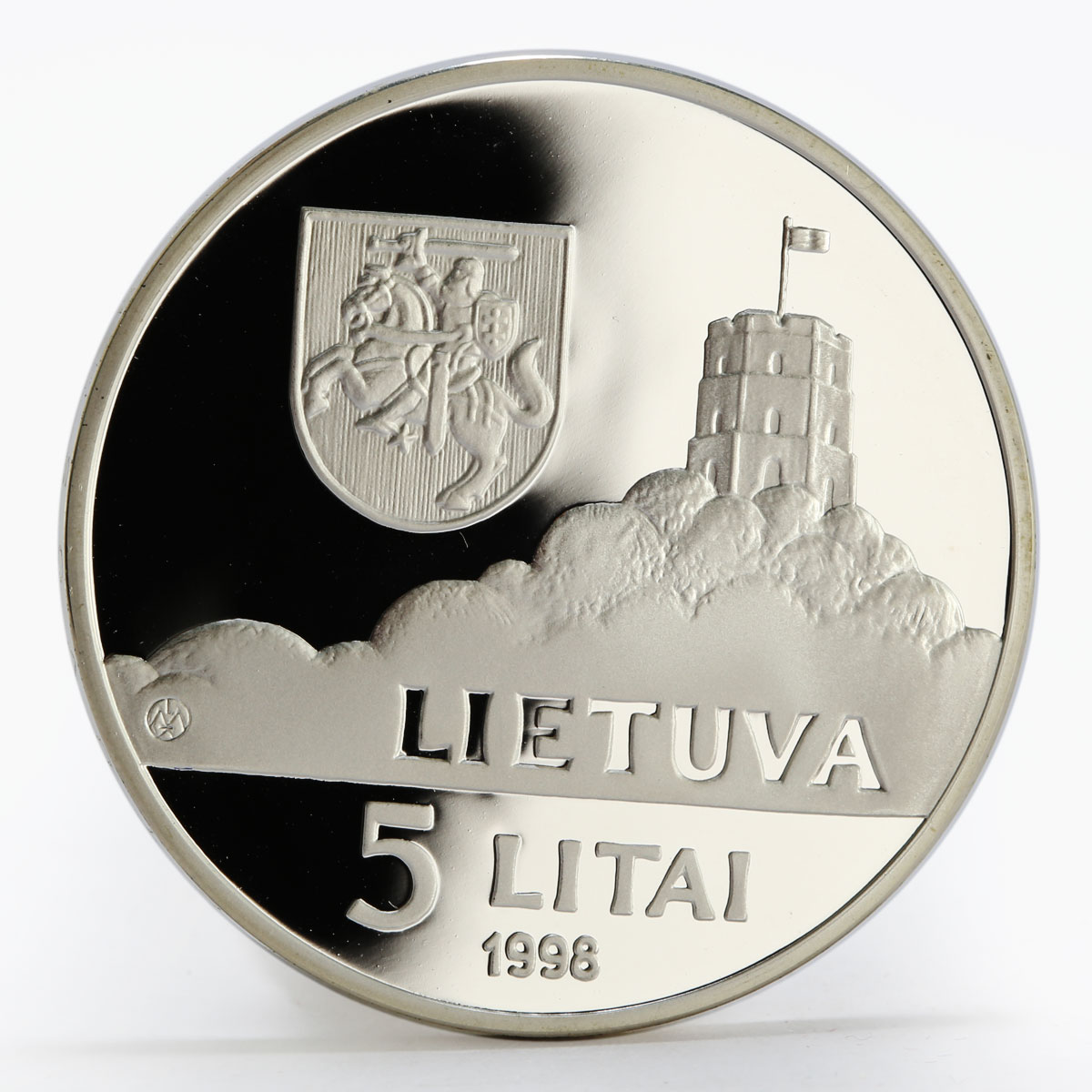 Lithuania 5 litas UNICEF Children of the World proof silver coin 1998