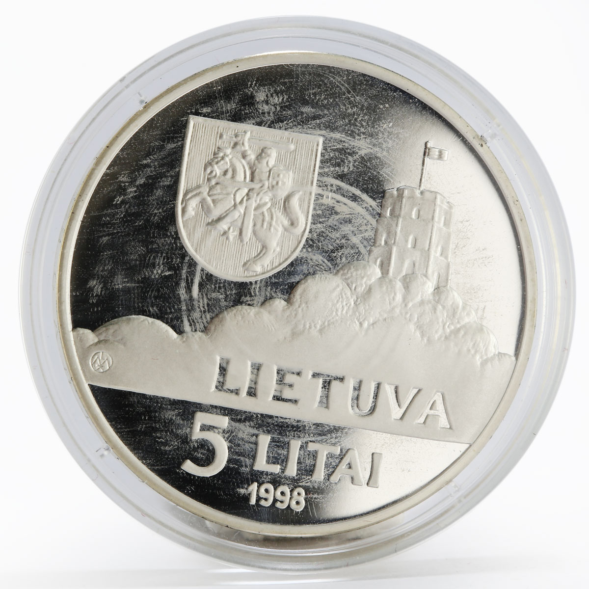 Lithuania 5 litas UNICEF Children of the World proof silver coin 1998