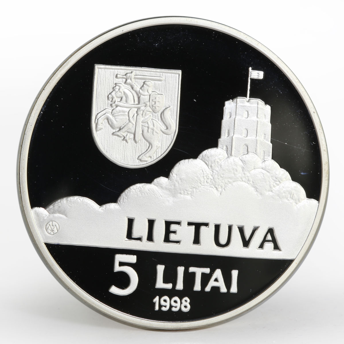 Lithuania 5 litas UNICEF Children of the World proof silver coin 1998