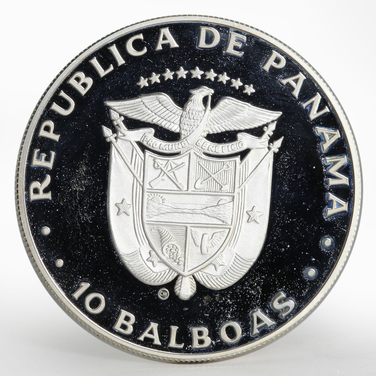 Panama 10 balboas International Year of the child proof silver coin 1982