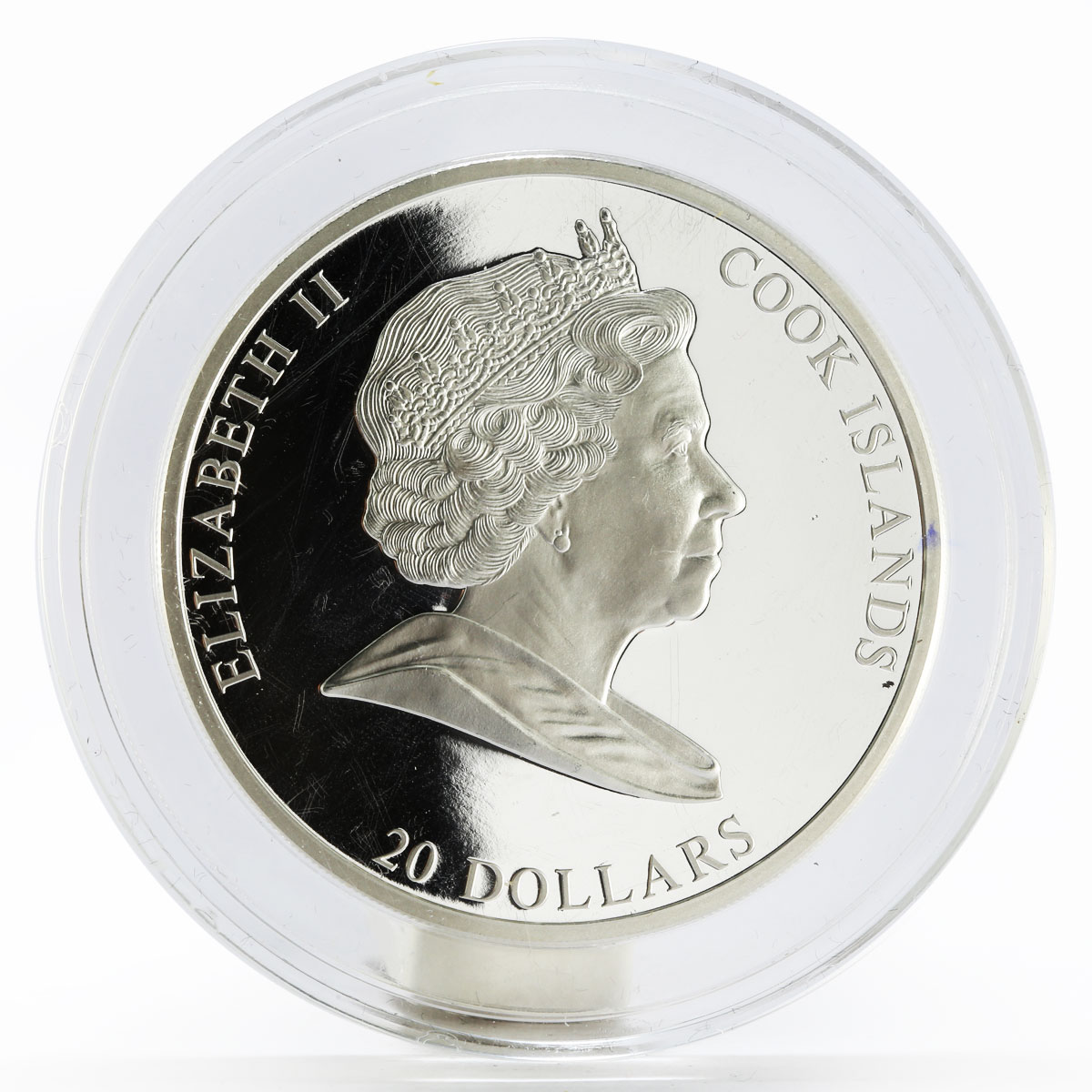 Cook Islands 20 dollars Raffael Santi Art The School of Athens silver coin 2010